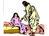 Jesus raising Jairus` daughter